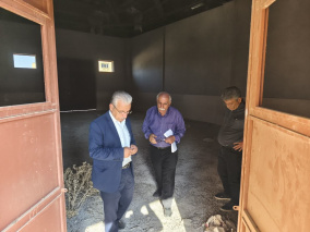 بازدید رئیس دانشگاه صنعتی شیراز از سایت جدید دانشگاه در صدرا و بررسی پروژه‌های عمرانی